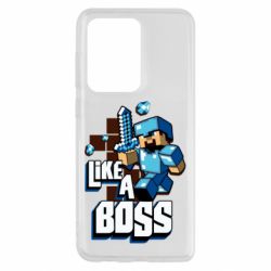 Чехол для Samsung S20 Ultra Minecraft Like a Boss - PrintSalon