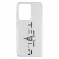 Чехол для Samsung S20 Ultra Tesla Car logo - PrintSalon