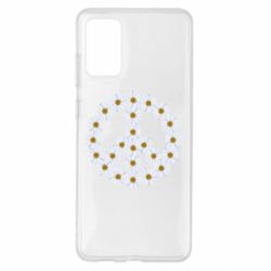 Чехол для Samsung S20+ Знак мира из ромашек-PrintSalon Чехол для Samsung S20+ Знак мира из ромашек