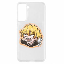 Чехол для Samsung S21 Angry Zenitsu Agatsuma - PrintSalon