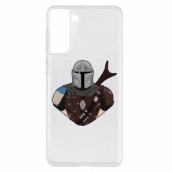 Чехол для Samsung S21+ Bust of Mandalorian - PrintSalon