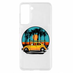 Чехол для Samsung S21 Car and sunset - PrintSalon