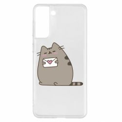 Чехол для Samsung S21+ Cat with a letter - PrintSalon