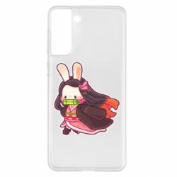 Чехол для Samsung S21+ Chibi Bunny Kamado Nezuko - PrintSalon