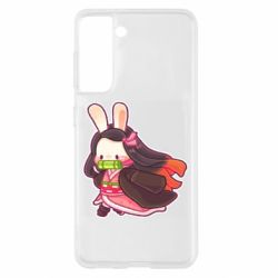 Чехол для Samsung S21 Chibi Bunny Kamado Nezuko - PrintSalon