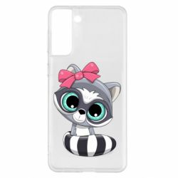 Чехол для Samsung S21+ Cute raccoon - PrintSalon