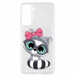 Чехол для Samsung S21 Cute raccoon - PrintSalon