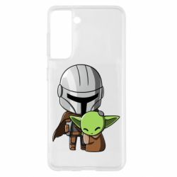Чехол для Samsung S21 Din Djarin And The Child - PrintSalon