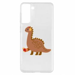 Чехол для Samsung S21+ Dinosaur in sock - PrintSalon