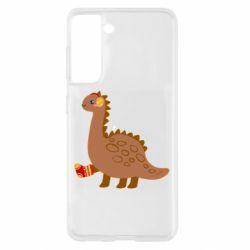 Чехол для Samsung S21 Dinosaur in sock - PrintSalon