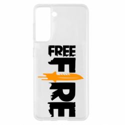 Чохол для Samsung S21 Free Fire vertical logo - PrintSalon