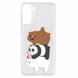 Чехол для Samsung S21+ Гризли Панда и Белый - PrintSalon