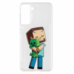 Чохол для Samsung S21 Heroes from Minecraft - PrintSalon