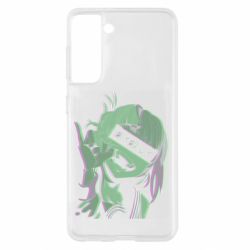 Чехол для Samsung S21 Himiko Toga glitch - PrintSalon