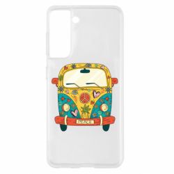 Чехол для Samsung S21 Hippie bus - PrintSalon