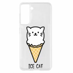 Чехол для Samsung S21 Ice Cat - PrintSalon