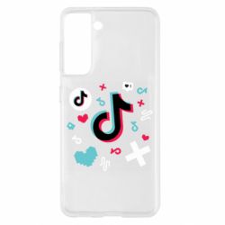 Чехол для Samsung S21 Icons TIK TOK - PrintSalon