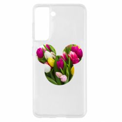 Чехол для Samsung S21 Inner world flowers mickey mouse
