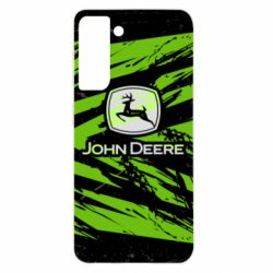 Чохол для Samsung S21 John Deere and green background - PrintSalon