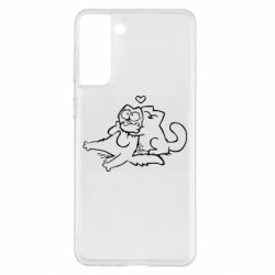 Чехол для Samsung S21+ Кот Саймона Любовь - PrintSalon
