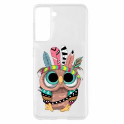 Чехол для Samsung S21 Little owl with feathers - PrintSalon