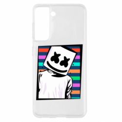 Чехол для Samsung S21 Marshmello Colorful Portrait - PrintSalon