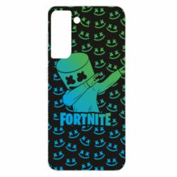Чехол для Samsung S21 Marshmello Fortnite Dab Neon - PrintSalon