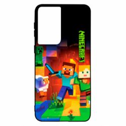 Чехол для Samsung S21 Майнкрафт - PrintSalon