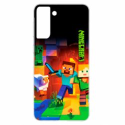 Чехол для Samsung S21+ Майнкрафт - PrintSalon
