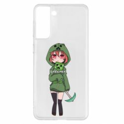 Чехол для Samsung S21+ Minecraft anime - PrintSalon