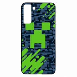 Чехол для Samsung S21+ Minecraft Creeper - PrintSalon
