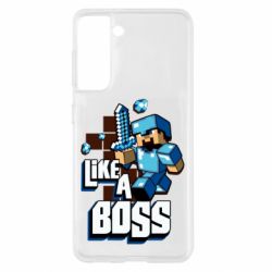 Чехол для Samsung S21 Minecraft Like a Boss - PrintSalon