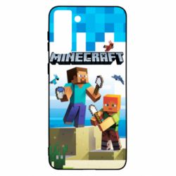 Чехол для Samsung S21+ Minecraft summer - PrintSalon