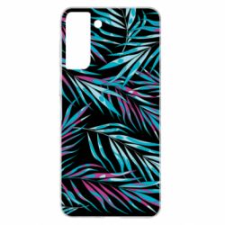 Чохол для Samsung S21+ Neon Palm Leaves - PrintSalon