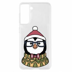 Чехол для Samsung S21 New Year's Penguin - PrintSalon