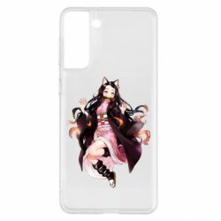 Чохол для Samsung S21+ Nezuko cat - PrintSalon
