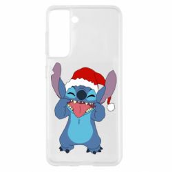 Чехол для Samsung S21 Новогодний Стич - PrintSalon