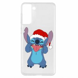 Чехол для Samsung S21+ Новогодний Стич - PrintSalon