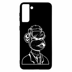 Чехол для Samsung S21+ Обезьяна в виртуальных очках - PrintSalon