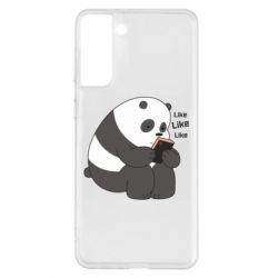 Чехол для Samsung S21+ Панда лайк - PrintSalon