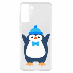 Чехол для Samsung S21+ Penguin in a hat - PrintSalon