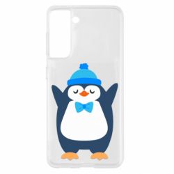 Чехол для Samsung S21 Penguin in a hat - PrintSalon