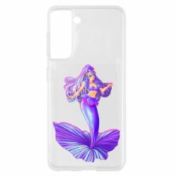 Чехол для Samsung S21 Purple Mermaid Barbie - PrintSalon