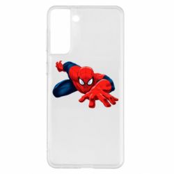 Чехол для Samsung S21+ Spiderman and jump - PrintSalon