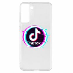 Чехол для Samsung S21+ Tik tock glitch ring - PrintSalon