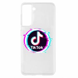 Чехол для Samsung S21 Tik tock glitch ring - PrintSalon