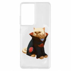Чехол для Samsung S21 Ultra Akatsuki angry cat - PrintSalon