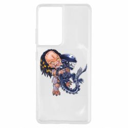 Чехол для Samsung S21 Ultra Alien vs Predator - PrintSalon