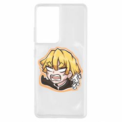 Чехол для Samsung S21 Ultra Angry Zenitsu Agatsuma - PrintSalon
