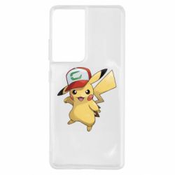 Чехол для Samsung S21 Ultra Ash's hat Pikachu - PrintSalon